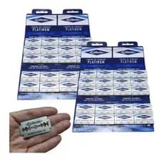 Lamina Para Barbear Gillette Platinum 2 Cartelas Com 100 Unidades