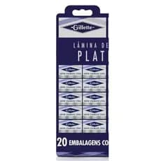 Laminas Para Barbear Gillette Platinum Meia Cartela Com 50 Unidades