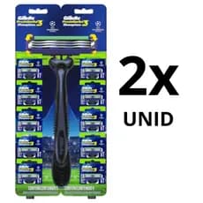 Aparelho de Barbear Gillette Prestobarba 3 Champions (C/ 2 unid) 3 LAMINAS