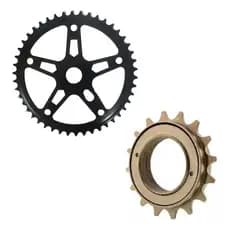 Kit Catraca 20 Dentes Coroa 46d Bike Sem Marcha Aro 24 Ou 26