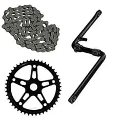 Kit Pedivela Monobloco + Coroa + Corrente Grossa P/ Bicicleta