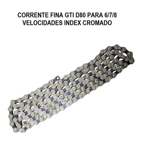 Corrente Correia Bicicleta  Indexada Bike Marcha 6v 7v 18 /21 MTB Marchas 116 Elo