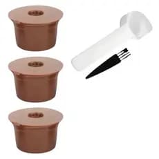 Kit 3 Cápsulas Reutilizáveis Tamper Compatível Três Corações Café Cafeteira