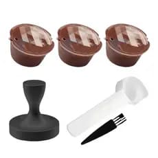 Kit 3 Cápsulas Reutilizáveis + Tamper Compatível Dolce Gusto Cafeteira Café