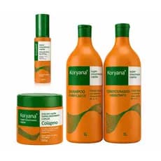 Kit Crescimento Capilar Koryanna Maca Power Completo Antiqueda Shampoo 1L + Condicionador 1L+ Máscara 500g+ Tônico 50ml