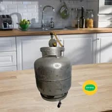 Suporte Botijão de Gás Vasos Plantas Garrafão Água Multiuso Alumínio Fundido Base Circular 3 Rodas