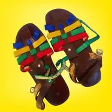 Sandália de Couro Feminina ELBA | Chinelo Cultura e Arte