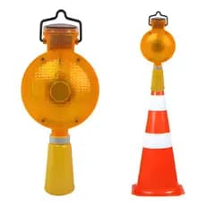 Sinalização Solar Para Cone Amarelo