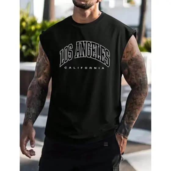CAMISETA REGATA OVERSIZED LOS ANGELES STREETWEAR SPORT DIA