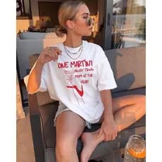 Camiseta Branca Oversized One Martini