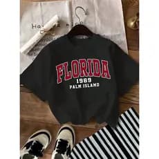 Camiseta Preta De Manga Curta Casual Minimalista