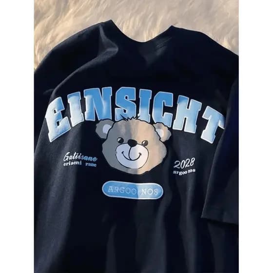 Camiseta100% Algodão, Estampada Urso Einsight