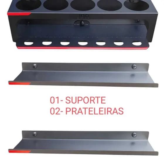Suporte De Parede Para Produtos Automotivos | Porta Frascos e Pincéis | Ideal Para Estética