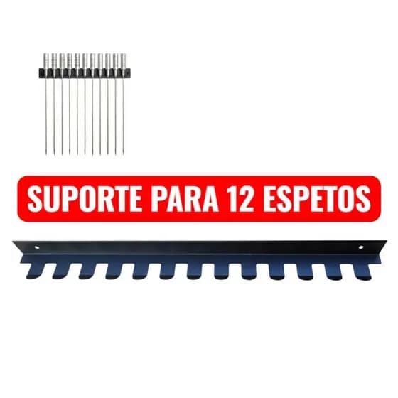 Suporte Organizador Para 12 Espetos De Churrasco