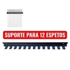Suporte Organizador Para 12 Espetos De Churrasco