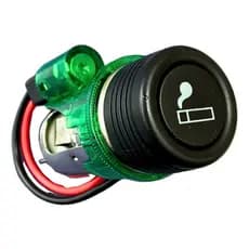 Acendedor Cigarro Tomada Carregador Para Veículos 12-24v Verde Caminhão Carro