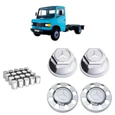 Sobre Tampa Aplique Cubo Caminhão Mb Mercedes 709 710 712 912 914 + Capa de Porca Acessorios