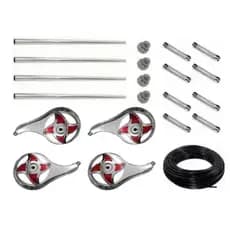 Kit De Rodoar  Manutenção Caminhão 4 Calota +4 Canos 70cm +8 Molas + 10 MT de Mangueira Acessorios