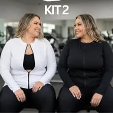 Kit 2 Blusas Femininas Esportivas com Zíper Academia Conforto Mobilidade