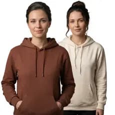 Kit 2 Moletom Canguru Feminino Com Capuz Casaco De Algodão Premium Blusa De Frio Moda Inverno