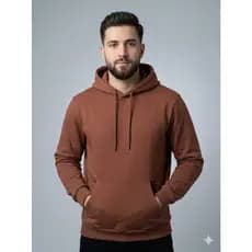 Moletom Masculino Básico Canguru Com Capuz Liso Blusa De Inverno Premium 100% Algodão