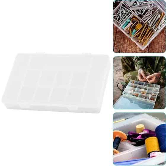Box Organizador Grande Paramount Com 11 Compartimentos Por Acessórios Pequenos Parafusos Bijuteria Costura Artesanato