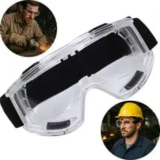 Óculos Protetor EPI Ampla Visão Policarbonato Com Anti/Risco/Embaçante/Respingo de Liquido Filtro UV Modelo WK6 WORKER