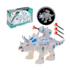 Dinossauro Triceraton Lançador Com Movimento E Luz