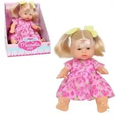 Boneca Infantil Loira Micaela Baby 28cm