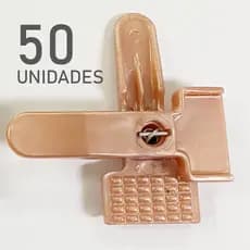 Presilha de Cabide Rose Ou Dourada 50 unidades, Presilhas para cabides, Pacote de presilha Acrílica