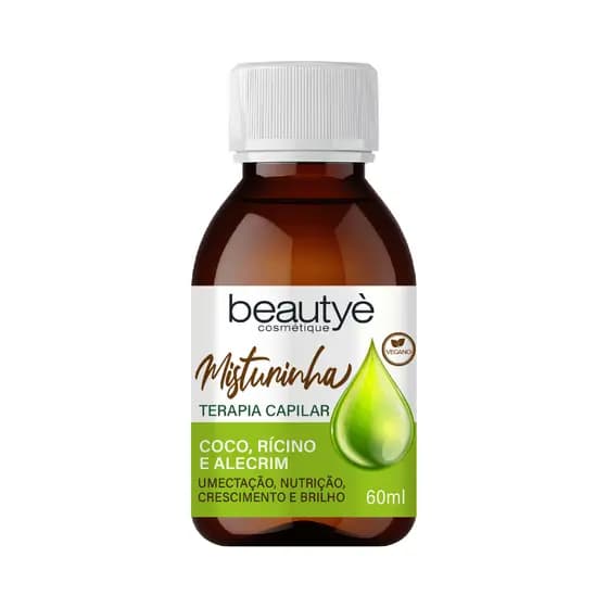 Óleo Capilar Misturinha da Beautyè – Óleo de Coco, Ricino e Alecrim - Força, Crescimento e Brilho Natural!