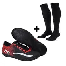 Combo Chuteira E Meião Futsal Futebol de salão quadra Original Confortável Leve Resistente Costurada Envio Rápido Oferta