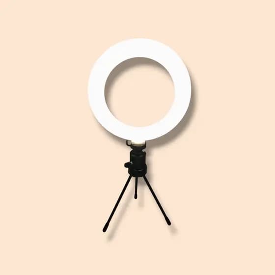Ring Light Exbom 6 Polegadas Led Com Tripé De Mesa