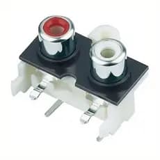 10 Peças - Tomada Rca Horizontal Av2-8,4-10 Br / Vm