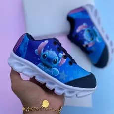 Tênis infantil de Led Meninas com Personagem Confortável para Passeio e Casual