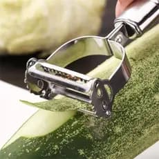 Descascador INOX Legumes Frutas Dupla Lâmina Móvel 2 Em 1/Descascador De Legumes Verduras Frutas
