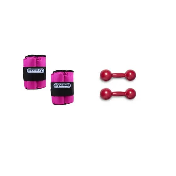 Caneleira 5kg Rosa +Par de Halteres de 3kg