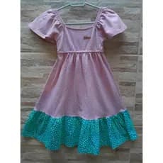 Vestido Infantil Fakini Midi - Tamanho 1 Ano - Vestido Bebê
