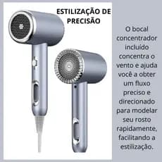 Secador Profissional Sublime Cabelo Secagem Rápida Tecnologia Iônica de Luz Azul Íons Ar Quente Frio