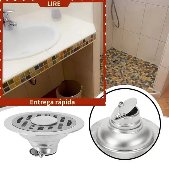 [LIRE] Dreno De Piso Em Aço Inoxidável , Desodorante , Ralo De Chão , Chuveiro , Tampa Do Filtro De Água