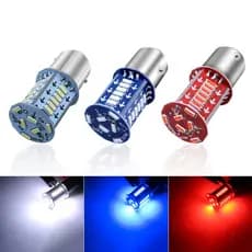 Strobo Led 2Polo 1157 Lâmpada De Sinalização LED BAY15D Freio Modo Piscando P21 5w Estacionamento Traseira De Giro Do Carro Para Motocicleta Automóvel Branco Vermelho Azul