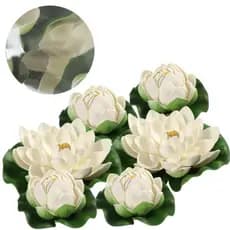 【 NEW 】 6PCS Plantas Flutuantes Lírio De Água Artificial Lótus Flor De Decoração De Jardim