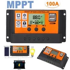 【 BUHO 】 ❤️ Controlador De Carga Solar MPPT PWM Painel Regulador De Bateria Porta USB Dupla
