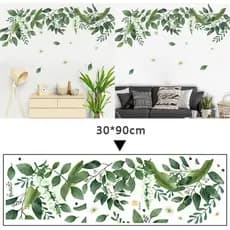 Adesivos De Parede Planta Tropical Folhas Padrão Casa Decalque Da Parede Da Sala Removível Rolo adesivo, verde, decoração, 30 * 90cm, quarto das crianças, sala de estar geral