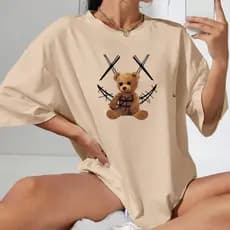 Camisetão Feminina Oversize Estampa Fashion Academia