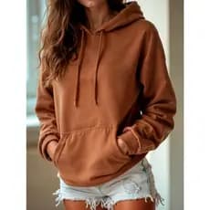 Blusa moletom feminina flanelada com capuz conforto estilo macio e quentinho