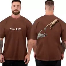 Camiseta Masculina Oversize Moda Gringa 100% Algodão  Premium Gym