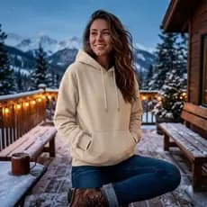 Moletom Feminino Luxo Peluciado com Capuz Inverno Premium Quentinho Casaco Blusa