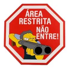 Placa Decorativa Area Restrita Não Entre 20 x30