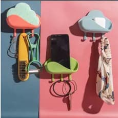 Porta Sabonete Suporte Com Gancho e Adesivo Para Parede Formato De Nuvem